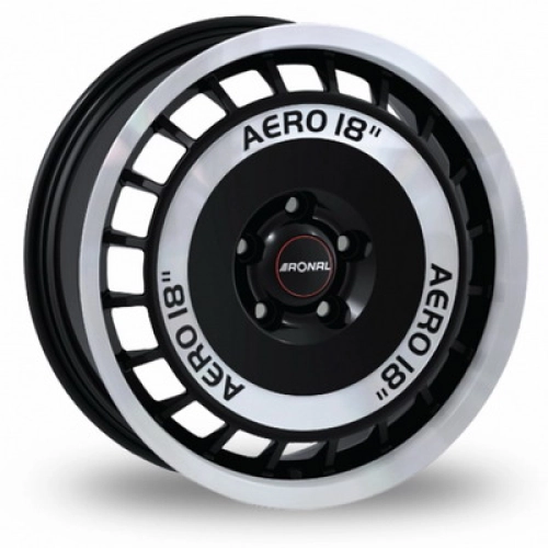 Ronal R50 W8 R18 PCD5x112 ET45 DIA76.1 jet black front diamond cut